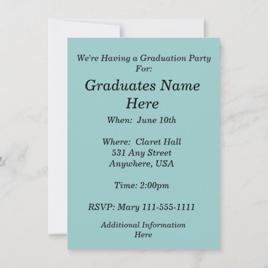 ナースの卒業の招待状の2013年の聴診器 招待状 (裏面)