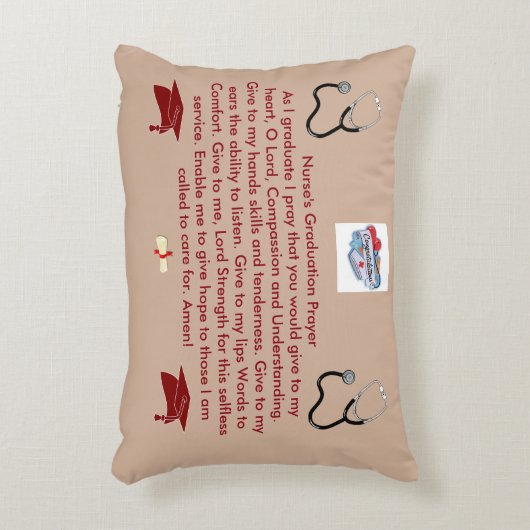 ナースの卒業の祈りの言葉 アクセントクッション (正面(垂直))