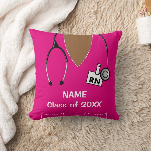 ナースの卒業は上の枕マゼンタIIをごしごし洗います クッション (ブランケット)