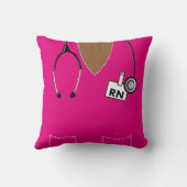 ナースの卒業は上の枕マゼンタIIをごしごし洗います クッション (裏面)