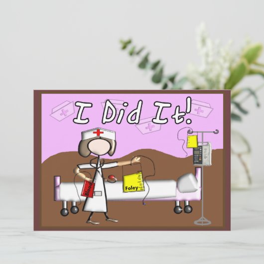 ナースの卒業招待状「私がやった!!」 招待状 (スタンド正面)