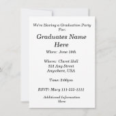 ナースの卒業案内青いスクラブトップII 招待状 (裏面)