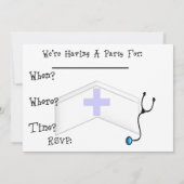 ナースの卒業案内 招待状 (裏面)