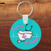 ナースの卒業贈与(キャップ及び聴診器デザイン) キーホルダー (正面)