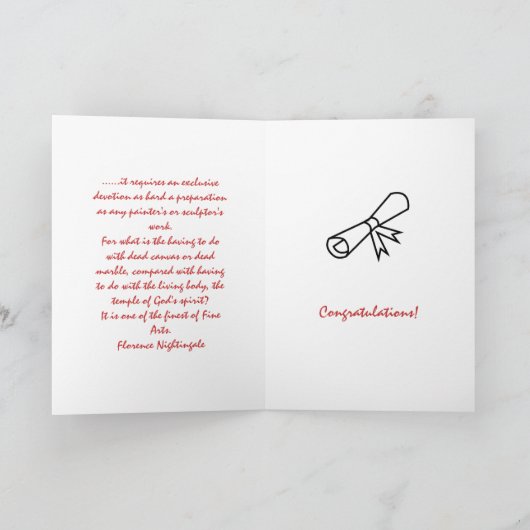 ナースの卒業 カード (内部)