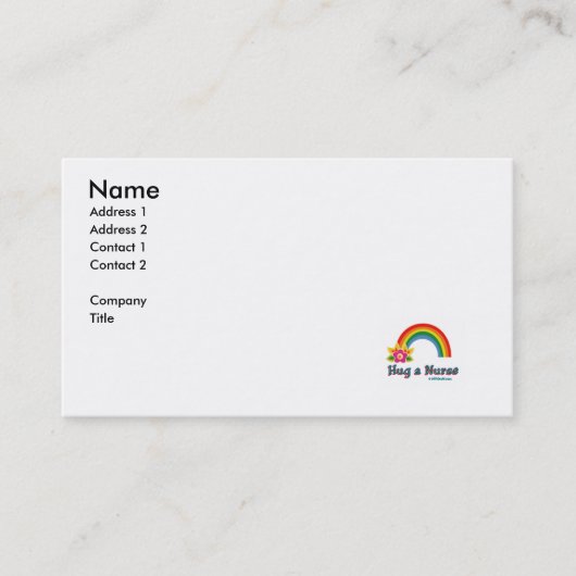 ナースの名刺を抱き締めて下さい 名刺 (正面)