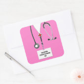 ナースの名前の追加 スクエアシール (封筒)