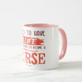 ナースの命。おもしろいクールことわざギフトアイディア マグカップ (正面右)