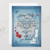 ナースの妻の贈り物|夫から妻への手紙 招待状 (正面/裏面)