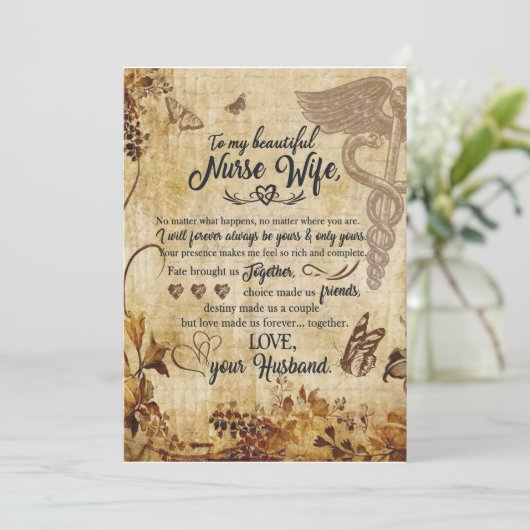 ナースの妻の贈り物|美しい妻への手紙 招待状 (スタンド正面)