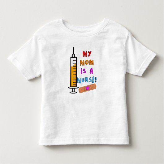 ナースの子供のTシャツは私のお母さんナースです トドラーTシャツ (正面)