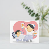 ナースの子救済ども患者の漫画 ポストカード (スタンド正面)