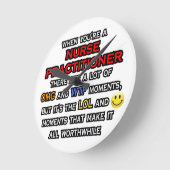 ナースの実おもしろい践者……OMG WTFロール ラウンド壁時計 (傾斜)