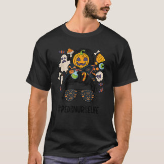 ナースの寿命不気味ナースハロウィーン小児 Tシャツ