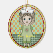 ナースの小さな女の子 セラミックオーナメント (左)