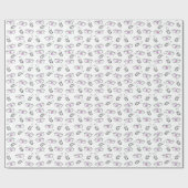 ナースの帽子および聴診器 ラッピングペーパー (フラット)