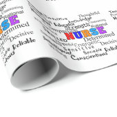 ナースの強さの単語を包むナースの卒業 ラッピングペーパー (ロールコーナー)