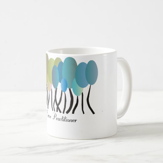 ナースの従業者のアートな木のデザインのギフト コーヒーマグカップ (正面右)