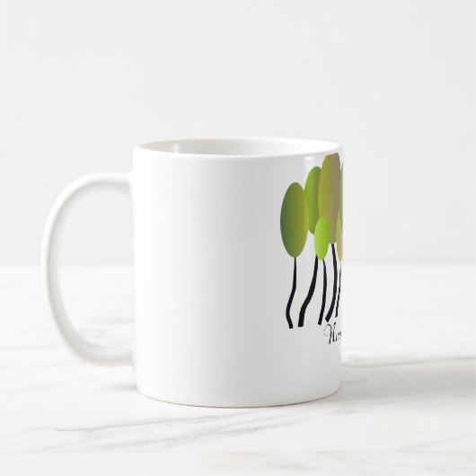 ナースの従業者のアートな木のデザインのギフト コーヒーマグカップ (左)