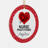 ナースの従業者のカスタムなクリスマスのギフトのオーナメント セラミックオーナメント (右)