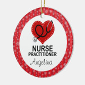 ナースの従業者のカスタムなクリスマスのギフトのオーナメント セラミックオーナメント (左)