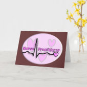 ナースの従業者のギフトQRSの区分のデザイン カード (黄色い花)