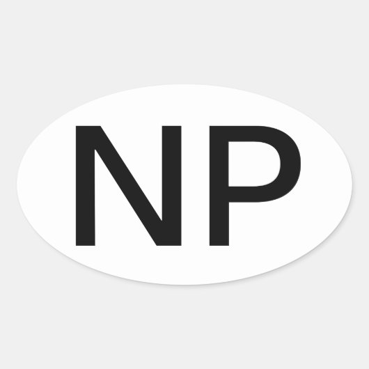 ナースの従業者のステッカー 楕円形シール (正面)