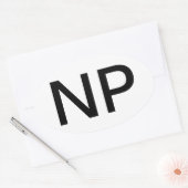 ナースの従業者のステッカー 楕円形シール (封筒)