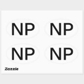 ナースの従業者のステッカー 楕円形シール (シート)