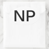 ナースの従業者のステッカー 楕円形シール (バッグ)