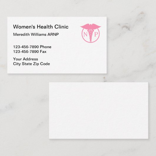 ナースの従業者の医学のテーマ 名刺 (正面/裏面)