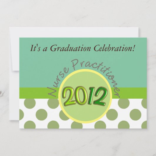 ナースの従業者の卒業の招待状 招待状 (正面)