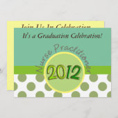 ナースの従業者の卒業の招待状 招待状 (正面/裏面)