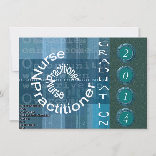 ナースの従業者の卒業の招待状II 招待状 (正面)