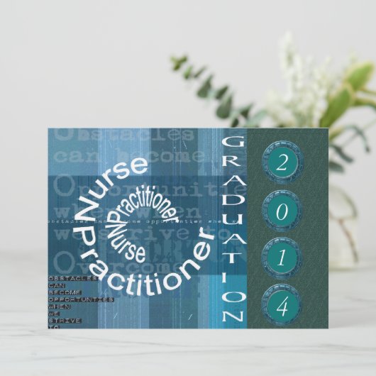 ナースの従業者の卒業の招待状II 招待状 (スタンド正面)