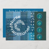 ナースの従業者の卒業の招待状II 招待状 (正面/裏面)