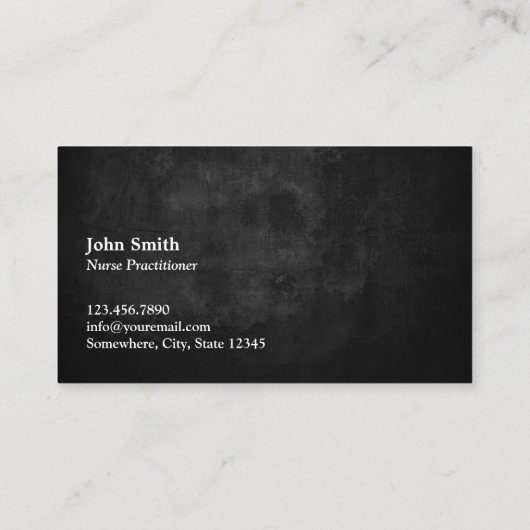 ナースの従業者の専門の暗闇 名刺 (裏面)