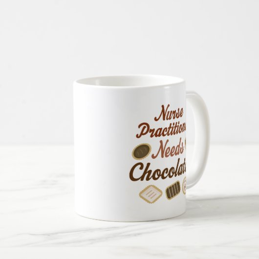 ナースの従業者はチョコレートを必要とします コーヒーマグカップ (正面右)