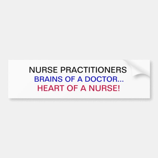 ナースの従業者 バンパーステッカー (正面)