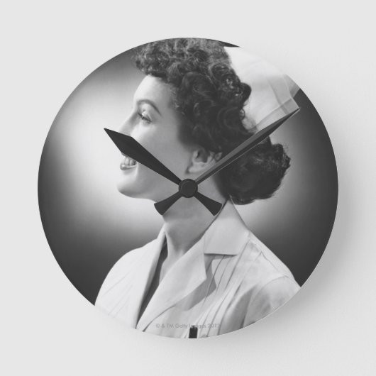 ナースの提起 ラウンド壁時計 (正面)