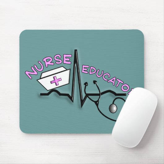ナースの教育者QRSおよびナースの帽子のデザイン マウスパッド (マウス)