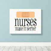ナースの方が良い、包帯 キャンバスプリント (インサイチュ (ウッドフロア))