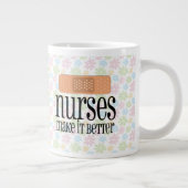 ナースの方が良い、包帯 ジャンボコーヒーマグカップ (右)