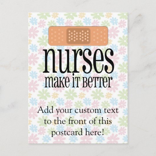 ナースの方が良い、包帯 ポストカード (正面)