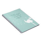 ナースの日Dandelionのオン吹ティール(緑がかった色) ノートブック (右側)