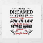 ナースの法を受け素晴らした退職した息子 ビールラベル (シングルラベル)