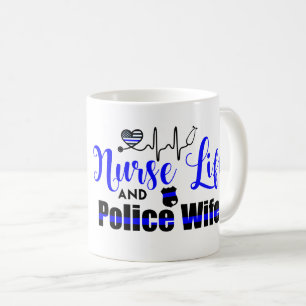 ナースの生命および警察の妻のコーヒー・マグ コーヒーマグカップ
