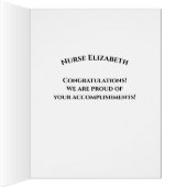 ナースの看護専門学校の卒業のお祝い (内側(右))