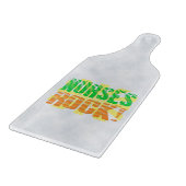 ナースの石の、オレンジまたは緑のおもしろいのナース カッティングボード (角)