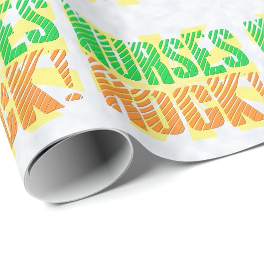 ナースの石の、オレンジまたは緑のおもしろいのナース ラッピングペーパー (ロールコーナー)